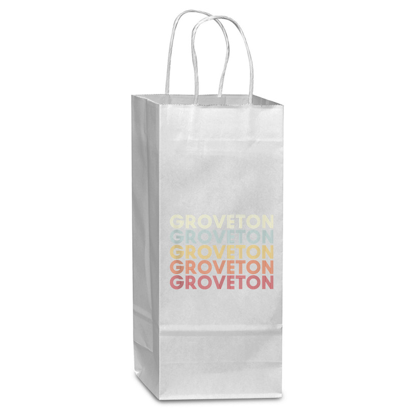 Groveton Virginia Groveton Va Retro Vintage Text Tank Top Wine Paper Bag - 5 1/2 X 3 1/4 X 13 | Artistshot