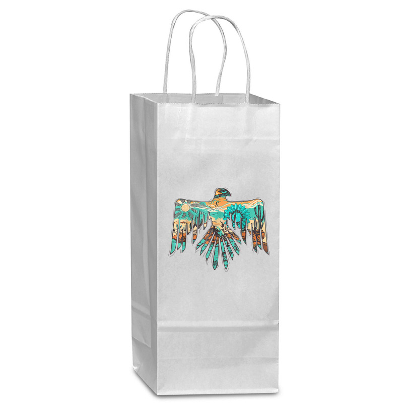 Roam Free Thunderbird Western Boho Wine Paper Bag - 5 1/2 X 3 1/4 X 13 | Artistshot