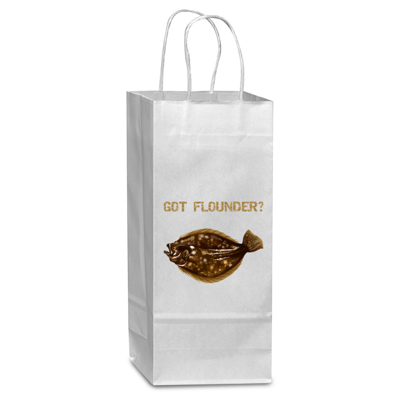 Flounder  Fluke  Got Flounder Wine Paper Bag - 5 1/2 X 3 1/4 X 13 | Artistshot