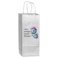 Bibble Mental Illness Rights Wine Paper Bag - 5 1/2 X 3 1/4 X 13 | Artistshot