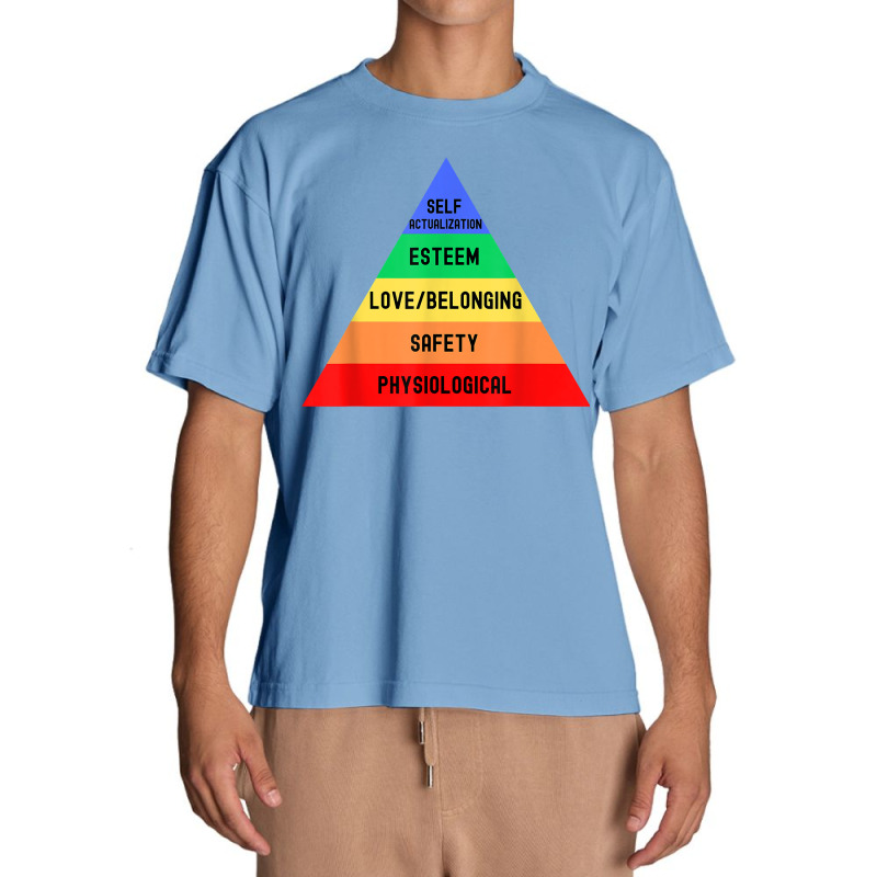 Maslow's Hierarchy Of Needs   Clinical Psychology, Psych T Shirt Urban Heavy T-shirt | Artistshot