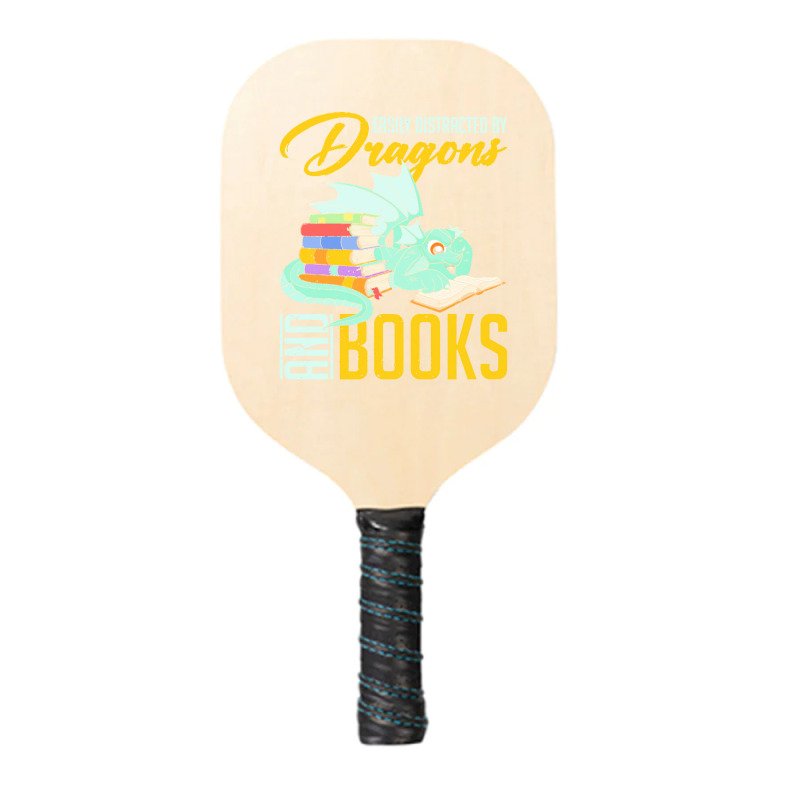 Book Dragon T  Shirt Book Lover Magical Animal Reading Book Dragon T Pickleball Paddle | Artistshot