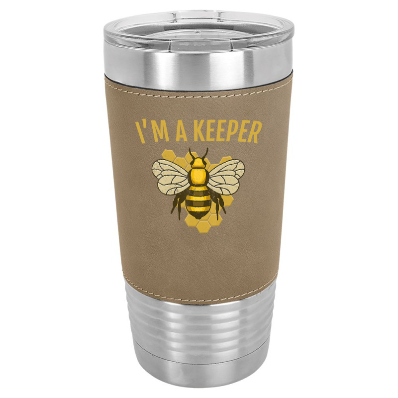 Bee Beekeeper Vintage Keeper Bee Gifts Funny 182 Hive Beekeeping Leatherette Tumbler | Artistshot