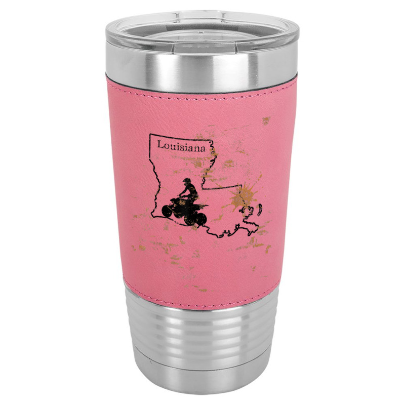 Louisiana Atv Trail Rider Mud La State Map Atv Riding T Shirt Leatherette Tumbler | Artistshot