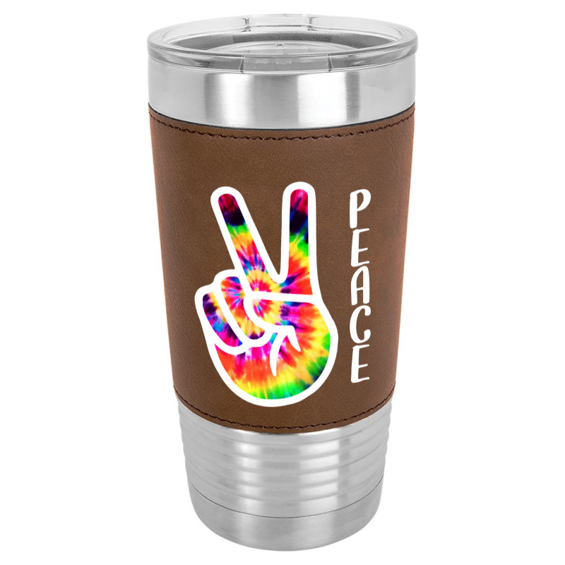 Hand Peace Sign Leatherette Tumbler | Artistshot