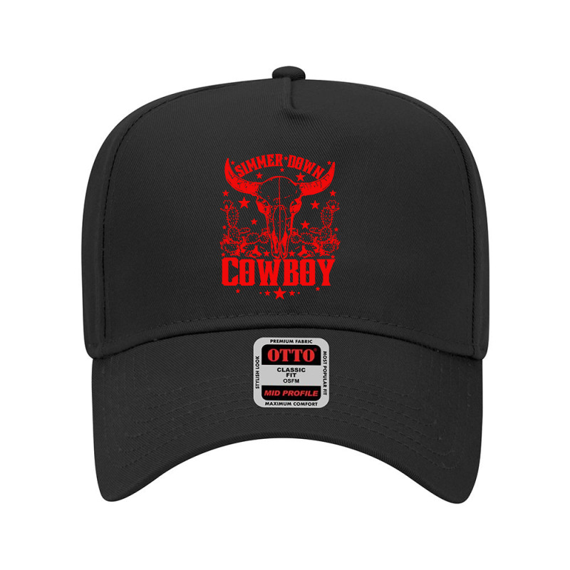 Simmer Down Cowboy Rodeo Adjustable Baseball Cap | Artistshot