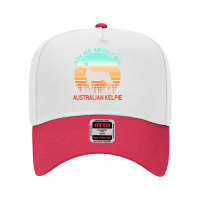 Australian Kelpie T  Shirt Ask Me About My Australian Kelpie T  Shirt Adjustable Baseball Cap | Artistshot