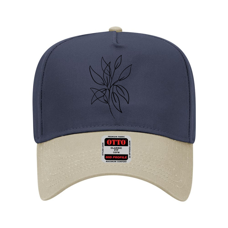 Leaves One Line Art Adjustable Baseball Cap by Doodle Intent | Artistshot