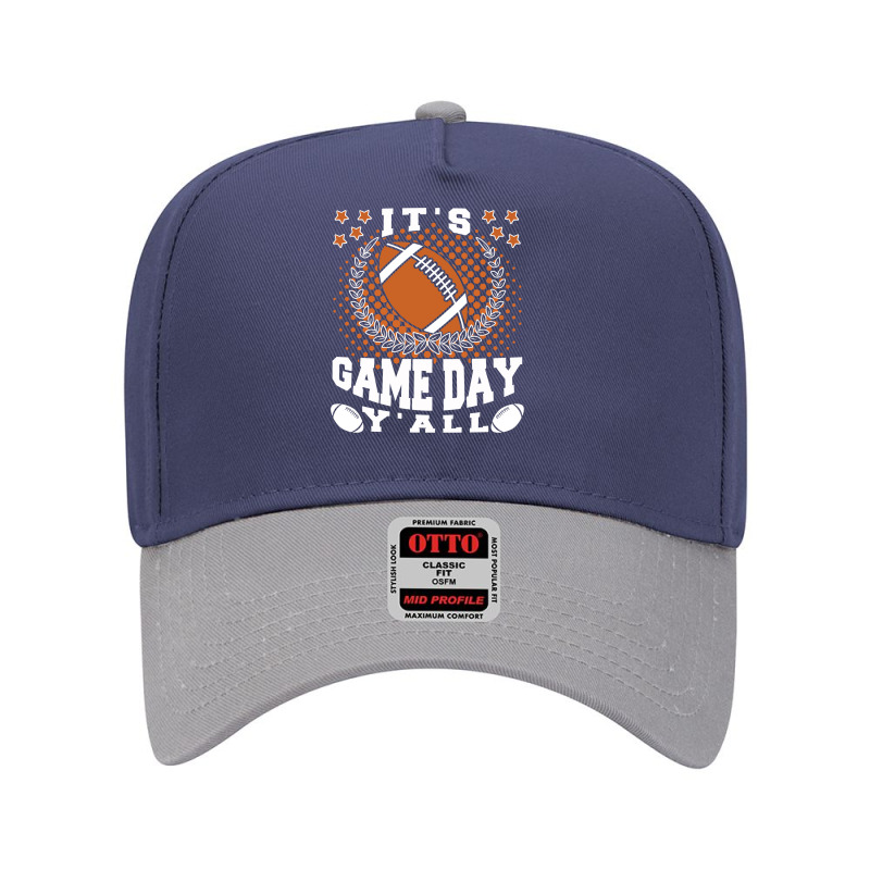 Football Its Game Day Yall Funny Quotes 402 Football Adjustable Baseball Cap by offensejuggler | Artistshot