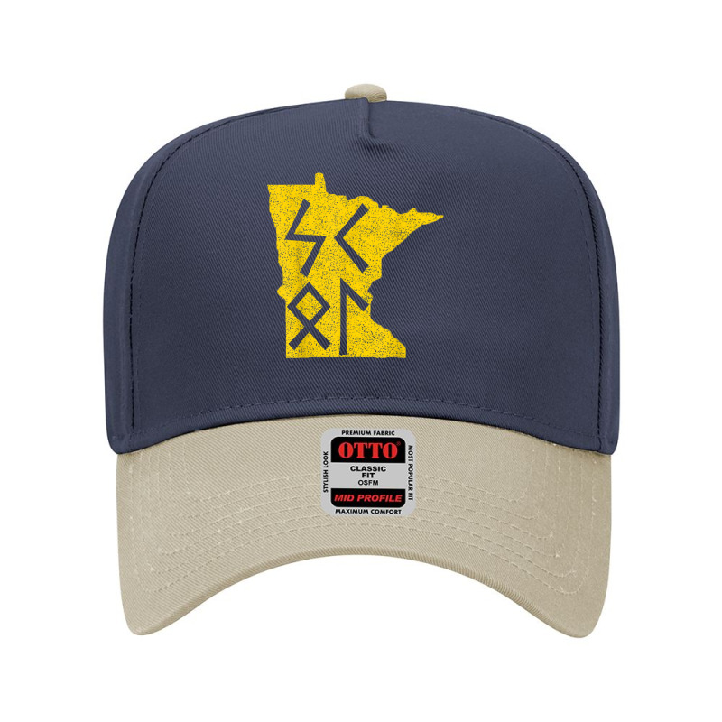 Skol Purple Yellow Vikings Runes Vintage Minnesota Gifts T Shirt Adjustable Baseball Cap | Artistshot