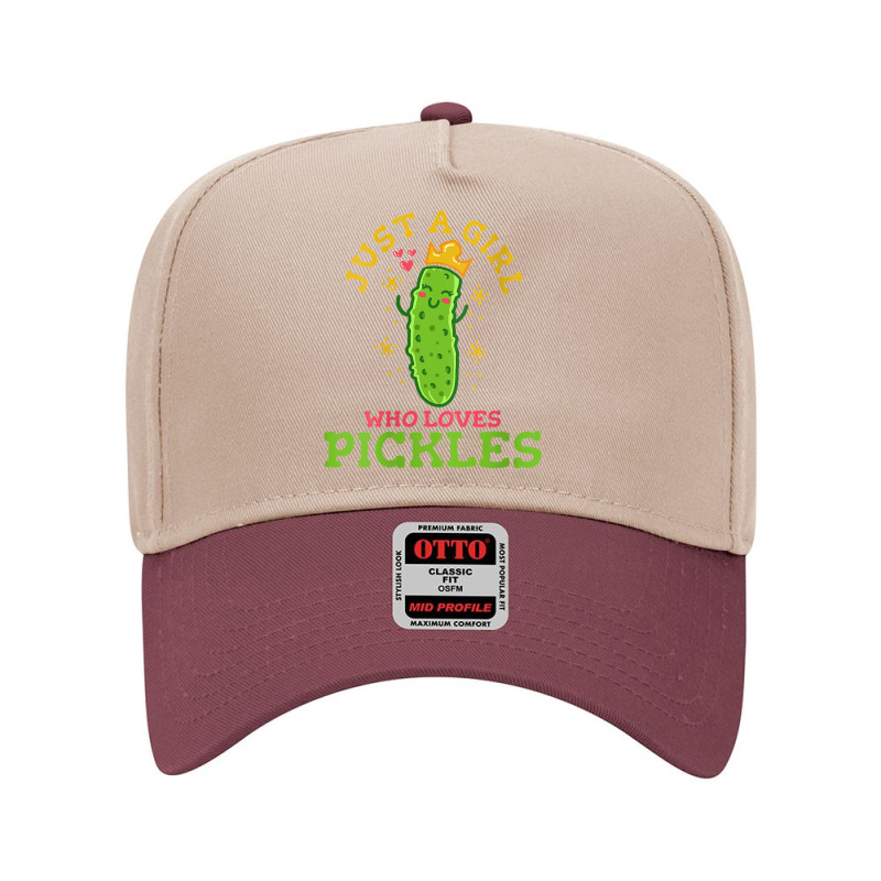 Womens Pickle Just A Girl Who Loves Pickles Vegan V Neck T Shirt Adjustable Baseball Cap by darelychilcoat1989 | Artistshot