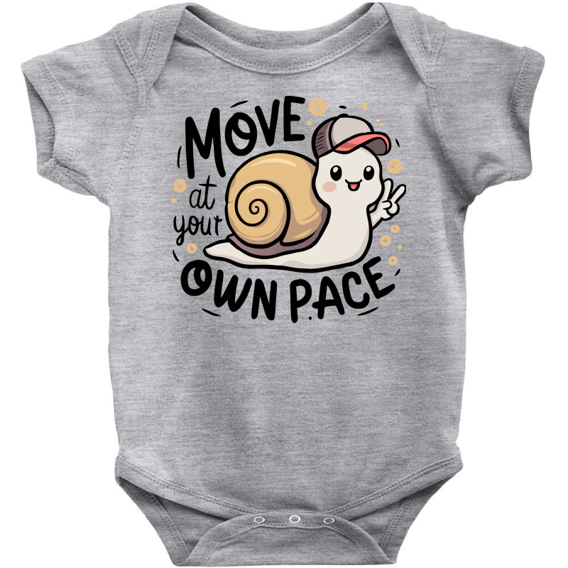 Move At Your Pace Baby Bodysuit by edsonart | Artistshot