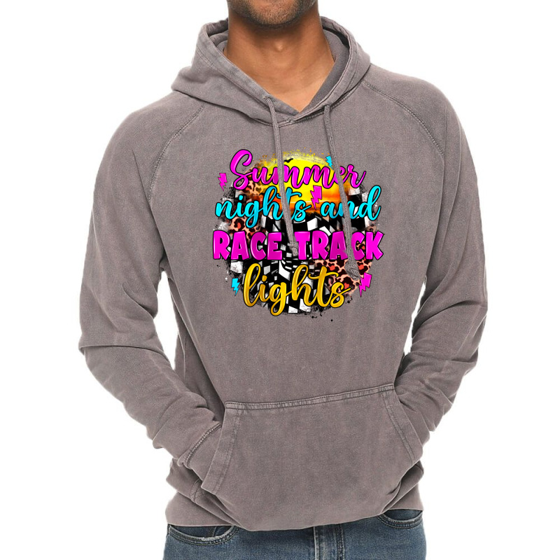 Summer Nights And Race Track Lights Vintage Hoodie by JahusDesignShop | Artistshot