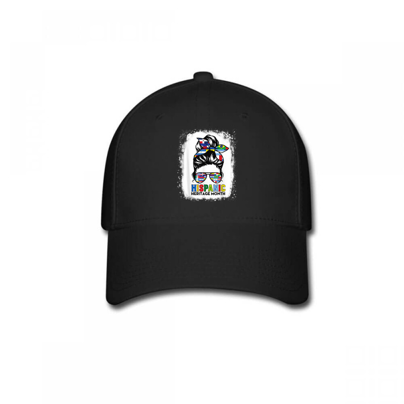 National Hispanic Heritage Month Latin Flags Messy Bun T Shirt Baseball Cap by cm-arts | Artistshot