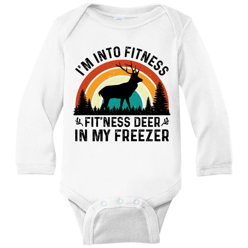 I'm Into Fitness Fit'ness Deer In My Freezer Long Sleeve Baby Bodysuit by Perfect Designers | Artistshot