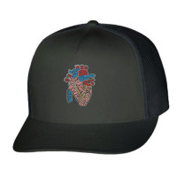 Anatomical Human Heart Cardiology Medical Cardiac Nurse Trucker Cap | Artistshot