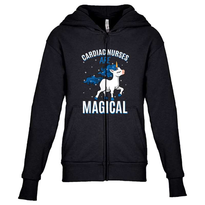 Cardiac Nurses Are Magical Unicorn Job Cardiology Profession Youth Zipper Hoodie by Yuh2105 | Artistshot