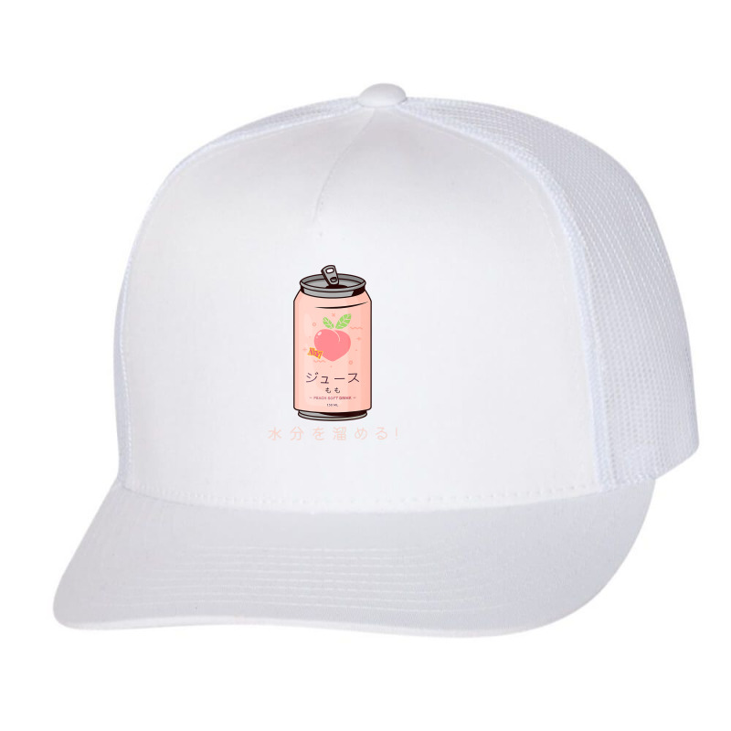 90s Japanese Aesthetic Peach Juice Can Aesthetic Trucker Cap | Artistshot