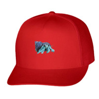 Aqua Colored Hermit Trucker Cap | Artistshot