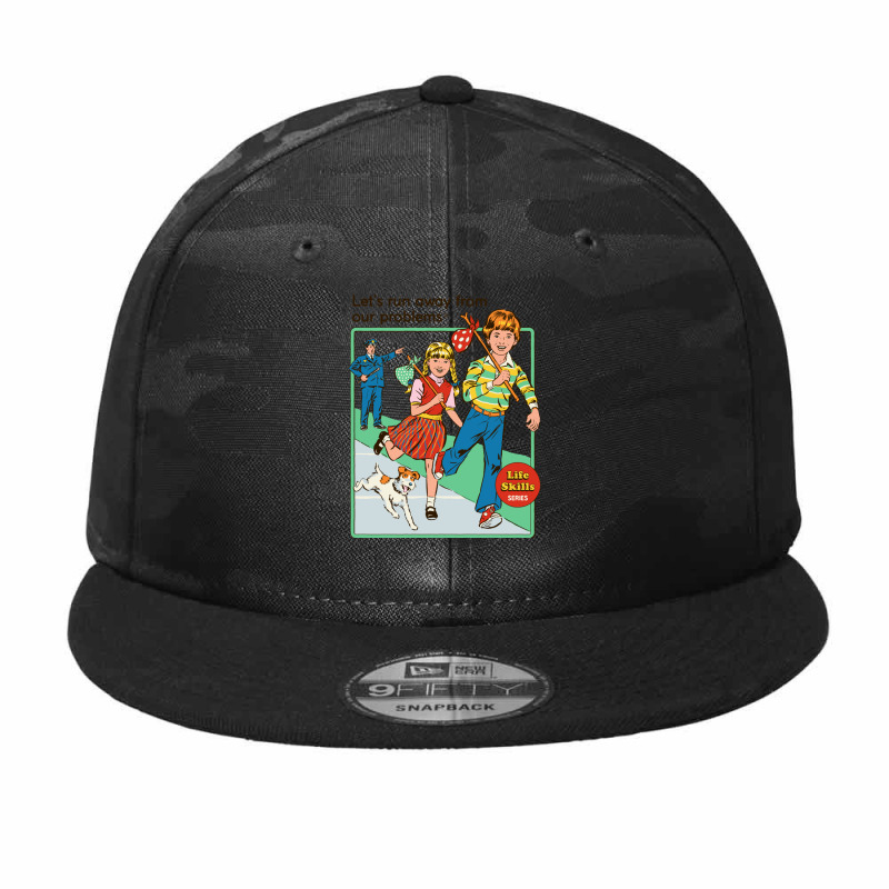 Let's Run Away Camo Snapback by cm-arts | Artistshot