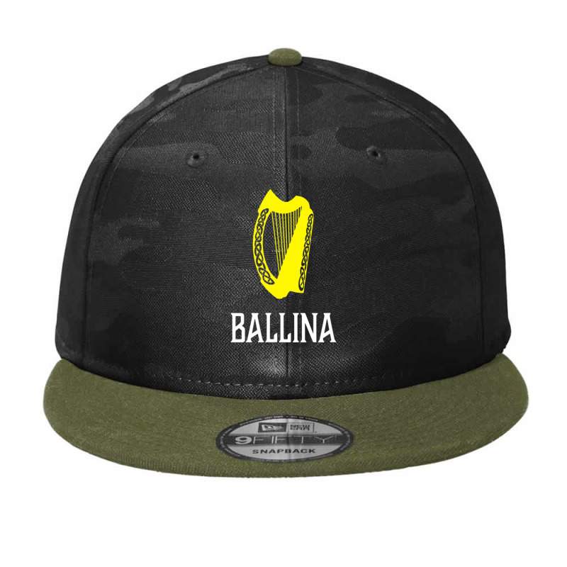 Ballina, Ireland Celtic Irish Gaelic Camo Snapback | Artistshot