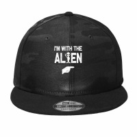 I'm With The Alien Halloween Costumes Camo Snapback | Artistshot