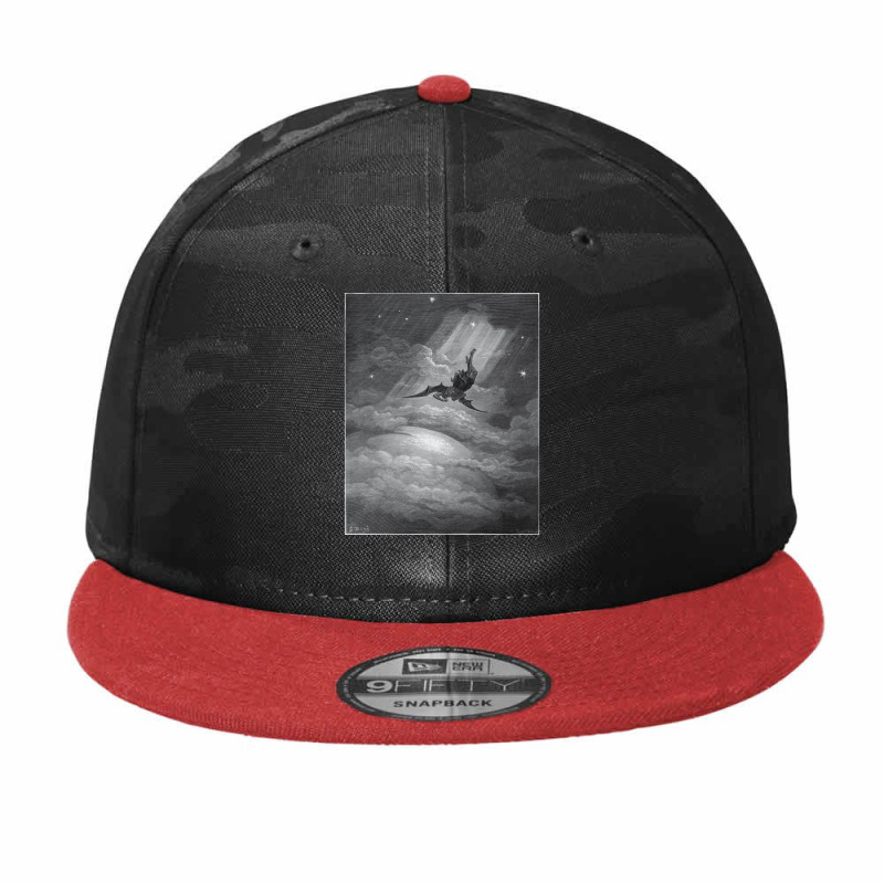 Gustave Dore, The Fall Of Satan, Illustration From John Milton's, Para Camo Snapback by SHOPRTIUI | Artistshot