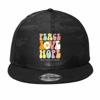 Peace Love Hope Ataxia Telangiectasia Awareness Gift T Shirt Camo Snapback | Artistshot