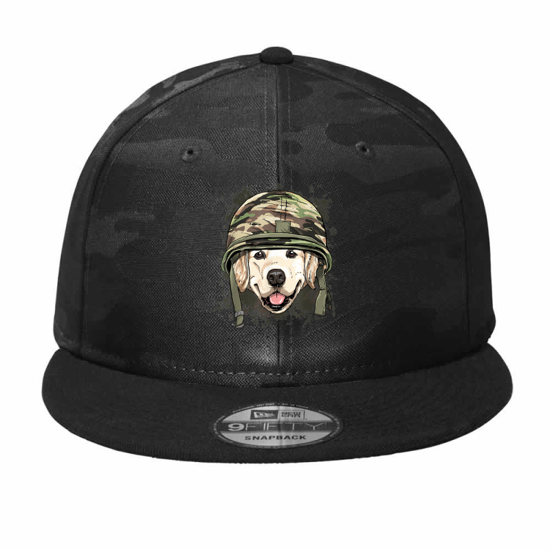 Golden Retriever Military Soldier Veterans Day Pet Dog Lover Camo Snapback | Artistshot