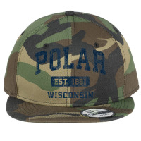 Polar Wisconsin Wi Vintage Athletic Sports Design Flat Bill Snapback Cap | Artistshot