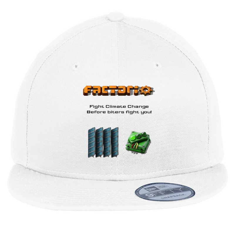 Fight Climate Change Before Biters Fight You! Factorio Flat Bill Snapback Cap by cm-arts | Artistshot