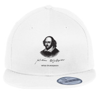 Willian Shakespeare Illustration Flat Bill Snapback Cap | Artistshot