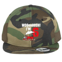 6th Birthday Boy Wooooh! I Am 6 Train Bday Flat Bill Snapback Cap | Artistshot