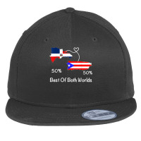 Half Puerto Rican Half Dominican Flag Map Combined Pr Rd T Shirt Flat Bill Snapback Cap | Artistshot