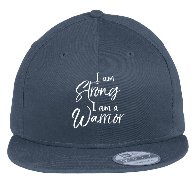 Cancer Treatment Survivor I Am Strong I Am A Warrior Flat Bill Snapback Cap | Artistshot