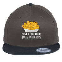 Just A Girl Who Loves Tater Tots Funny Women Tater Tots Girl Flat Bill Snapback Cap | Artistshot