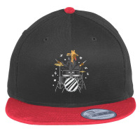 Giraffe Drummer Instrumentalist Gift Flat Bill Snapback Cap | Artistshot