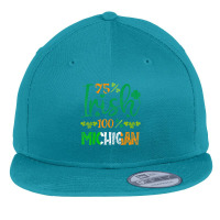 75%25 Irish 100%25 Michigan State Ireland Flag St Patricks Day Flat Bill Snapback Cap | Artistshot