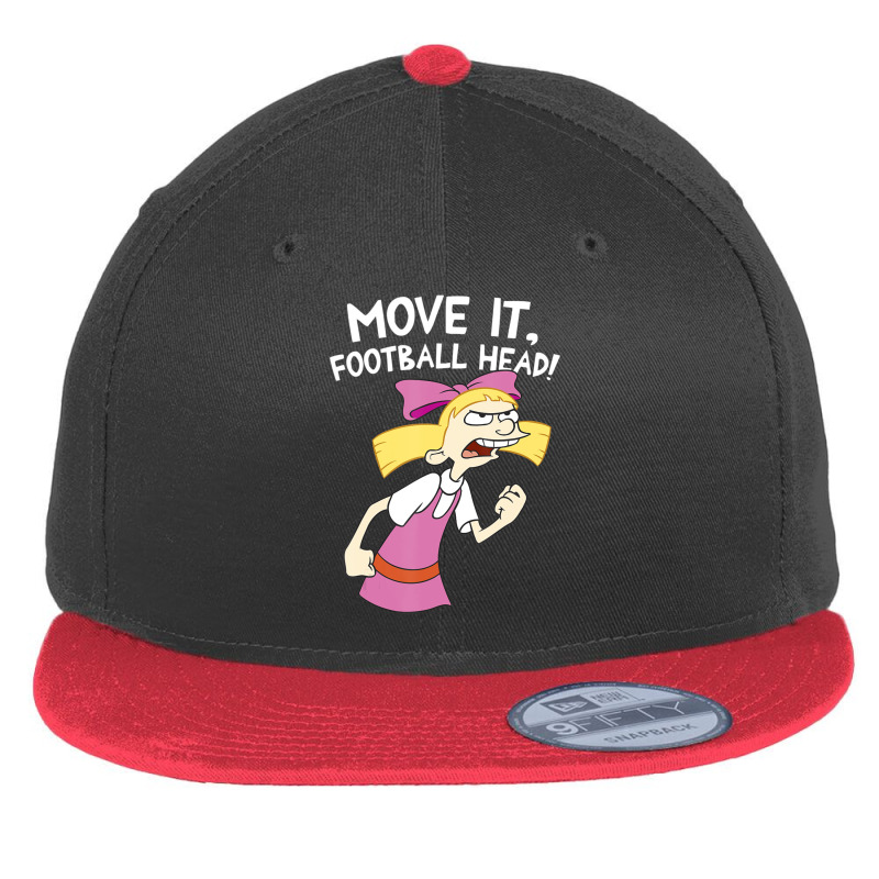 Hey Arnold! Helga Move It Football Head Flat Bill Snapback Cap by Kemriban527 | Artistshot