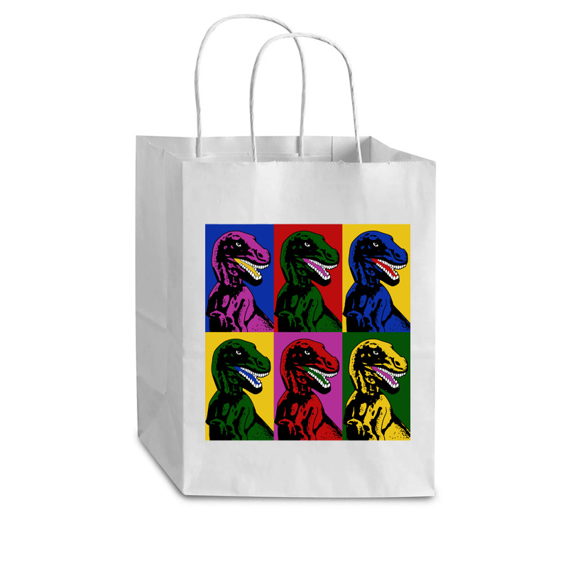 Dinosaur Pop Art Cub Paper Bag - 8 X 4 1/2 X 10 1/4 | Artistshot