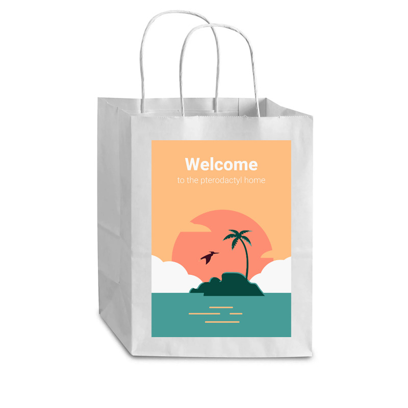 Welcome To Pterodactyl Home Cub Paper Bag - 8 X 4 1/2 X 10 1/4 | Artistshot