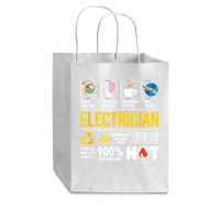 Electrician Multitasking Sarcasm Job Pride Proud Electrician Cub Paper Bag - 8 X 4 1/2 X 10 1/4 | Artistshot