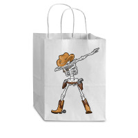 Dabbing Skeleton T  Cowboy Hat Halloween Kids Boys Dab Cub Paper Bag - 8 X 4 1/2 X 10 1/4 | Artistshot