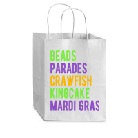 Beads, Parades, Crawfish, Kingcake, Mardi Gras Cub Paper Bag - 8 X 4 1/2 X 10 1/4 | Artistshot