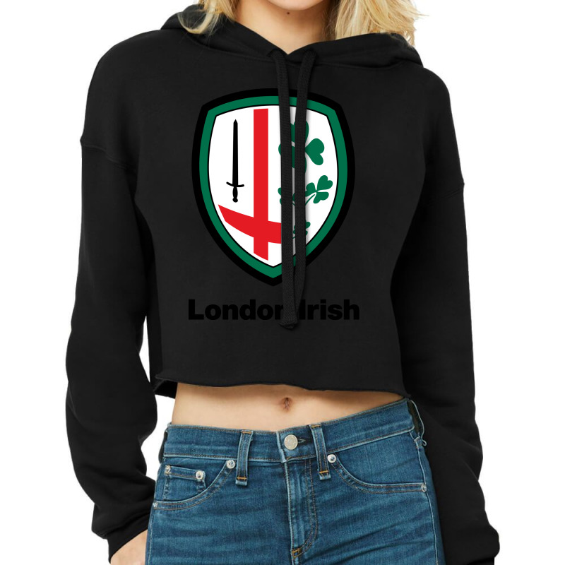 London Irish Cropped Hoodie by SomArt | Artistshot