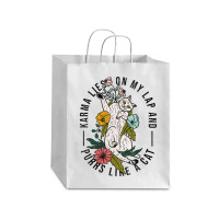 Funny Karma Cat Sarcastic Saying Kitten Loves Purring On Lap T Shirt Debie Paper Bag - 10 X 5 X 13 | Artistshot