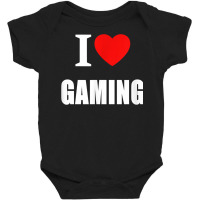 I Love Heart Gaming For Computer Console And Arcade Gamers T Shirt Baby Bodysuit | Artistshot