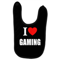 I Love Heart Gaming For Computer Console And Arcade Gamers T Shirt Baby Bibs | Artistshot