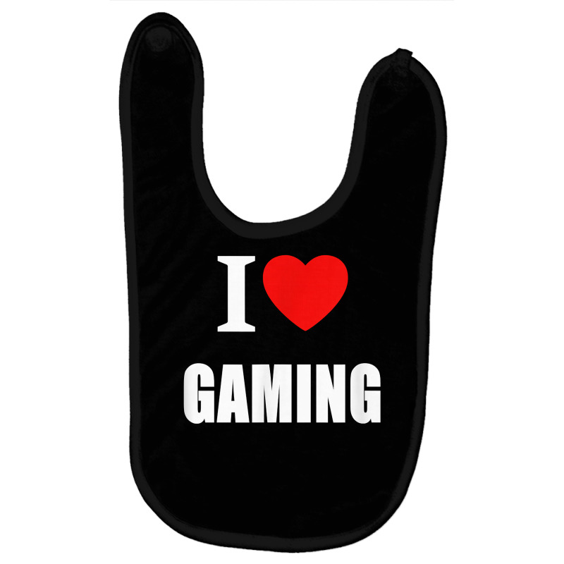 I Love Heart Gaming For Computer Console And Arcade Gamers T Shirt Baby Bibs by phuongvu | Artistshot