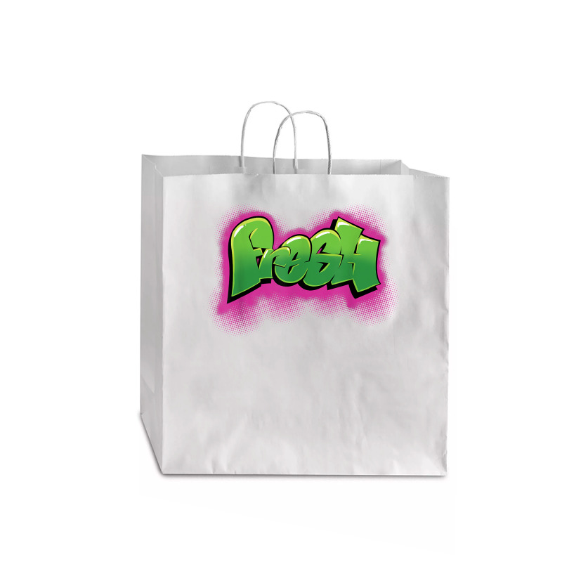 Fresh 90s Hiphop Graffiti Jumbo Paper Bag - 18 X 7 X 18 3/4 | Artistshot